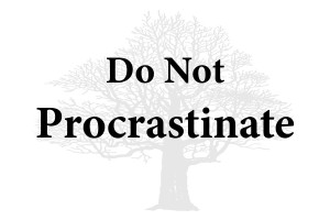 Do Not Procrastinate